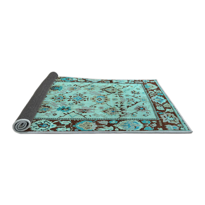Sideview of Abstract Light Blue Modern Rug, abs4332lblu