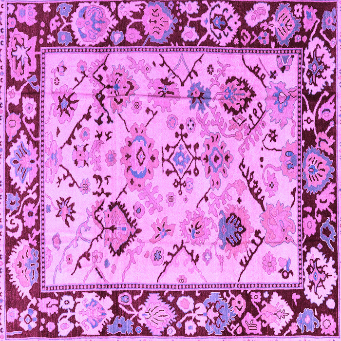Square Abstract Purple Modern Rug, abs4332pur