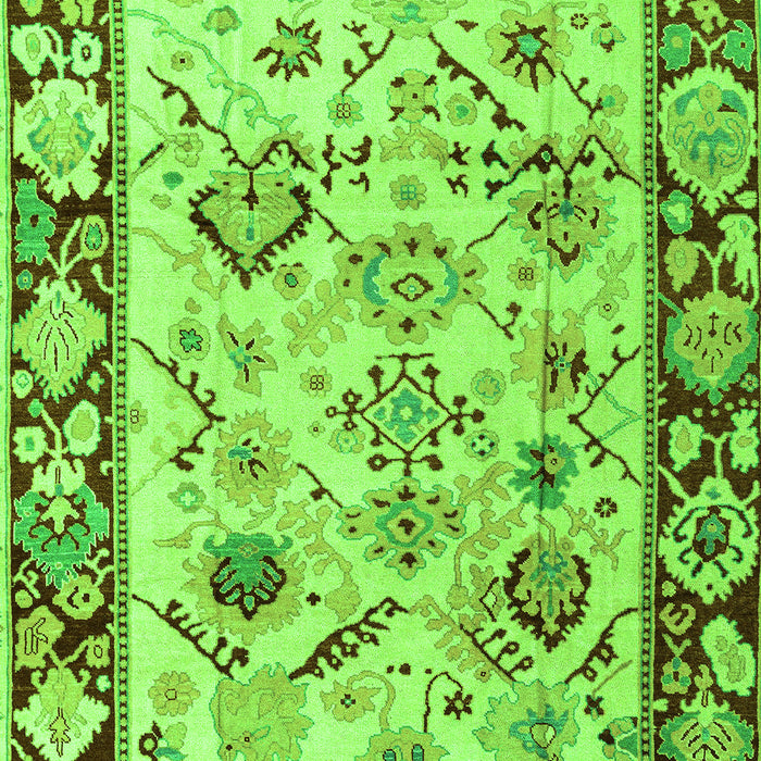 Machine Washable Abstract Green Modern Area Rugs, wshabs4332grn