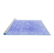 Sideview of Machine Washable Oriental Blue Traditional Rug, wshabs4333blu