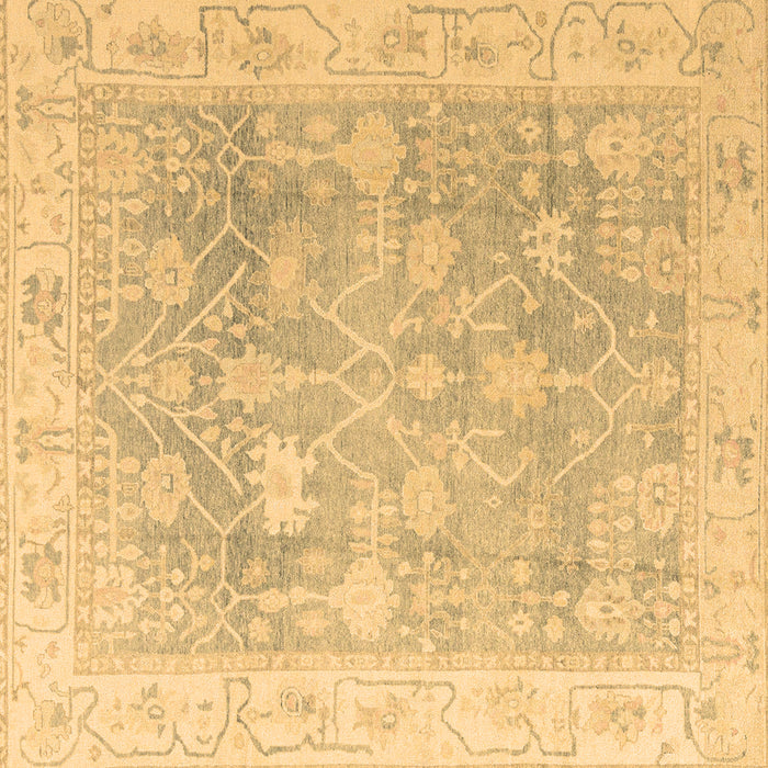 Square Machine Washable Oriental Brown Traditional Rug, wshabs4333brn