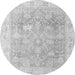 Round Oriental Gray Traditional Rug, abs4333gry