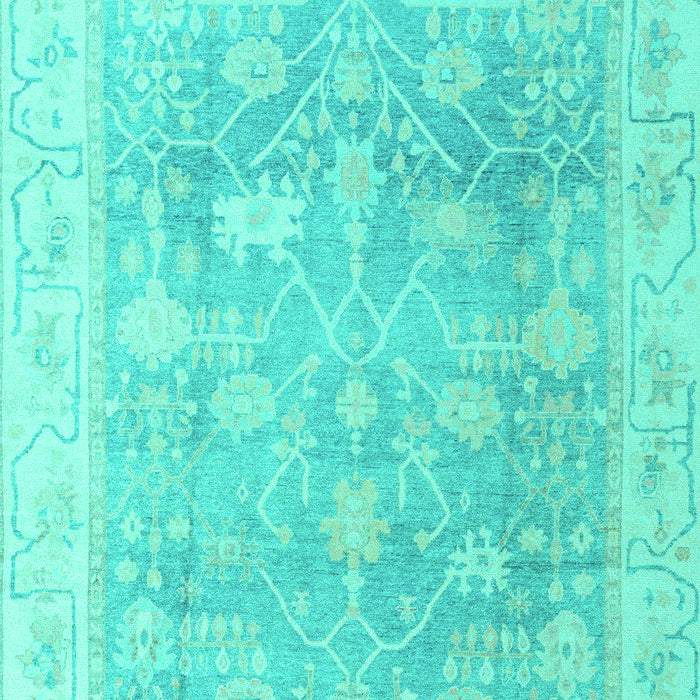 Machine Washable Oriental Turquoise Traditional Area Rugs, wshabs4333turq