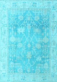 Oriental Light Blue Traditional Rug, abs4333lblu