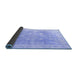 Sideview of Oriental Blue Traditional Rug, abs4333blu