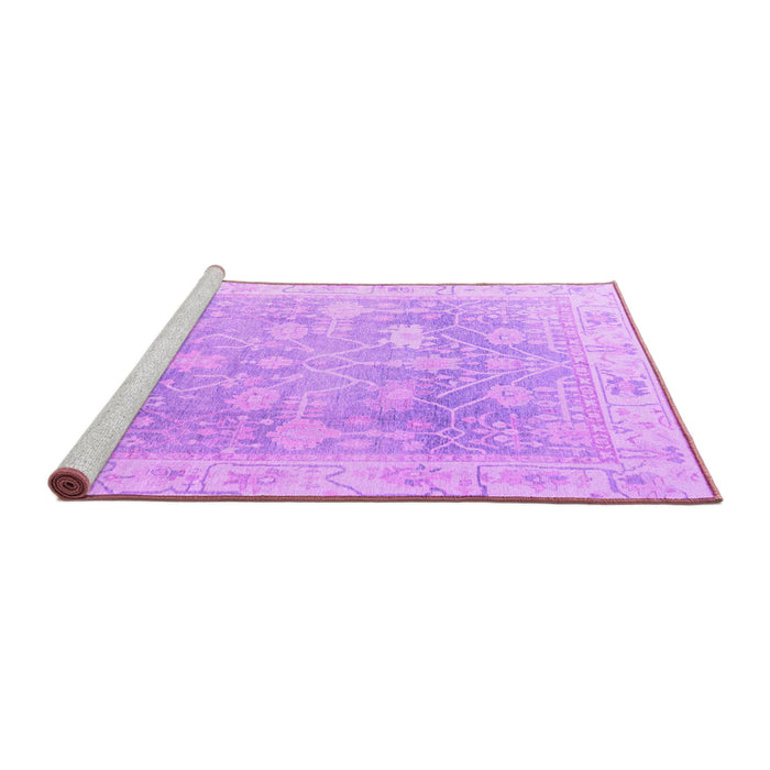 Sideview of Machine Washable Oriental Purple Traditional Area Rugs, wshabs4333pur