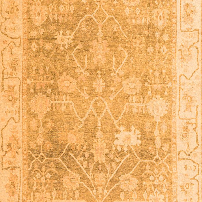 Machine Washable Oriental Orange Traditional Area Rugs, wshabs4333org