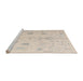 Sideview of Machine Washable Abstract Tan Brown Rug, wshabs4334