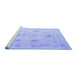 Sideview of Machine Washable Oriental Blue Traditional Rug, wshabs4334blu