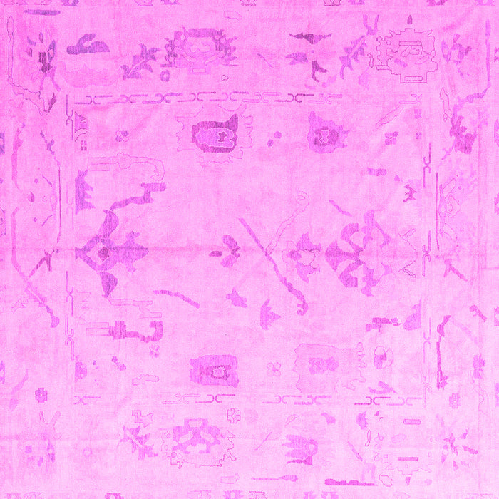Square Oriental Pink Traditional Rug, abs4334pnk