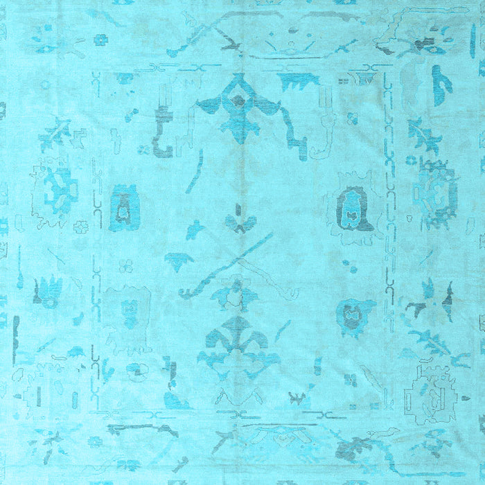 Square Oriental Light Blue Traditional Rug, abs4334lblu