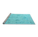 Sideview of Machine Washable Oriental Light Blue Traditional Rug, wshabs4334lblu