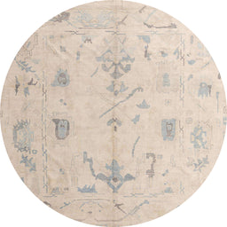 Round Machine Washable Abstract Tan Brown Rug, wshabs4334