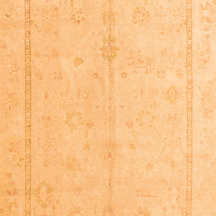 Machine Washable Oriental Orange Traditional Area Rugs, wshabs4335org