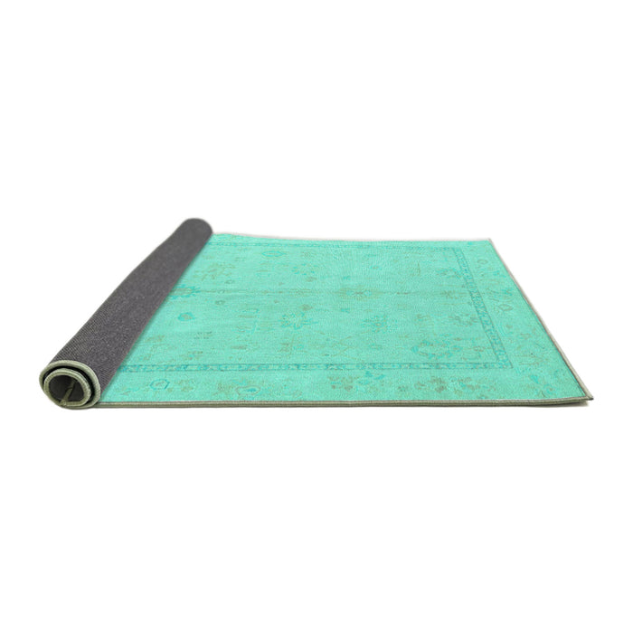 Sideview of Oriental Turquoise Traditional Rug, abs4335turq