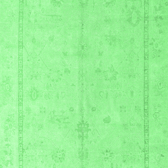 Machine Washable Oriental Emerald Green Traditional Area Rugs, wshabs4335emgrn