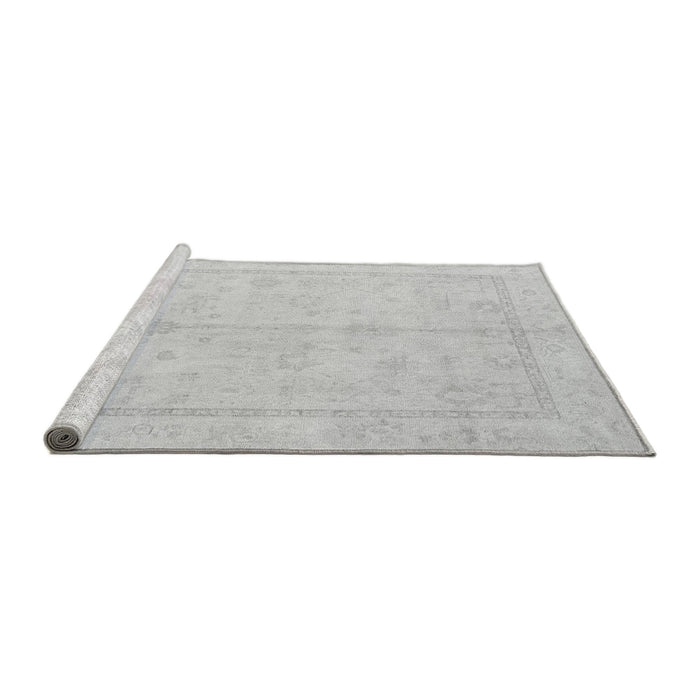 Sideview of Machine Washable Oriental Gray Traditional Rug, wshabs4335gry