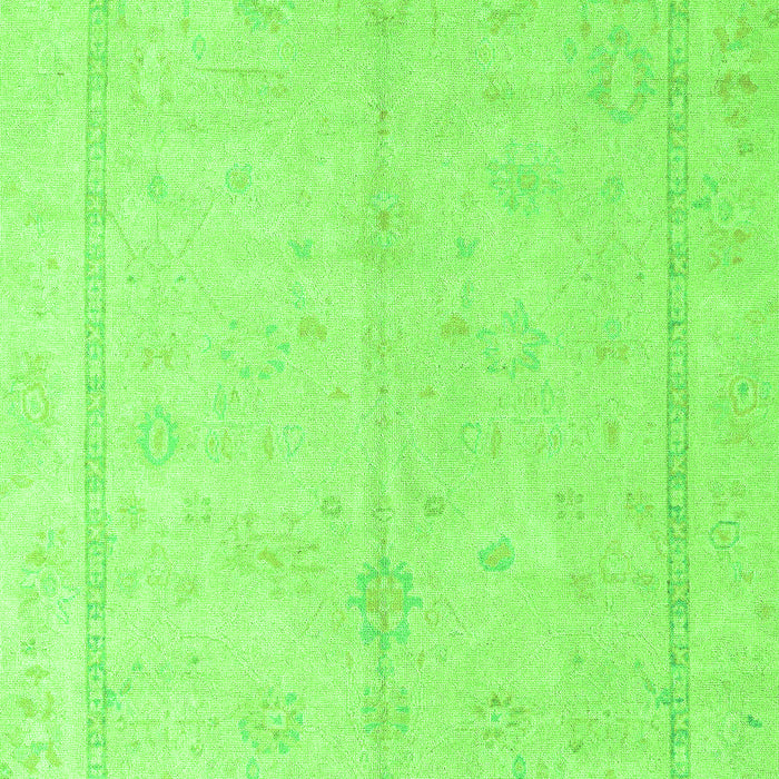 Machine Washable Oriental Green Traditional Area Rugs, wshabs4335grn