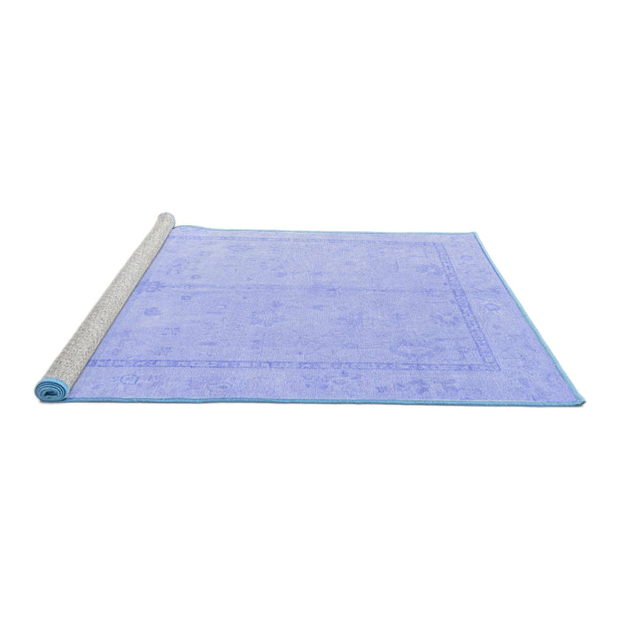 Sideview of Machine Washable Oriental Blue Traditional Rug, wshabs4335blu