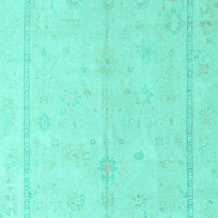 Machine Washable Oriental Turquoise Traditional Area Rugs, wshabs4335turq