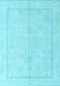 Oriental Light Blue Traditional Rug, abs4335lblu