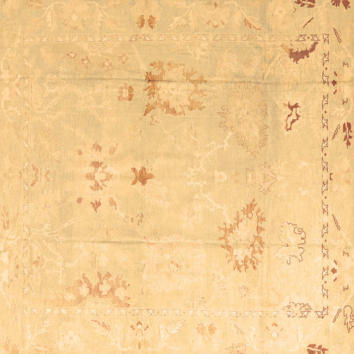 Square Oriental Brown Traditional Rug, abs4336brn