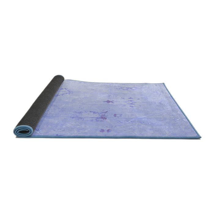 Sideview of Oriental Blue Traditional Rug, abs4336blu