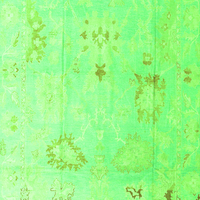 Machine Washable Oriental Green Traditional Area Rugs, wshabs4336grn