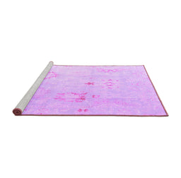 Sideview of Machine Washable Oriental Purple Traditional Area Rugs, wshabs4336pur