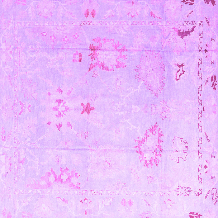 Square Machine Washable Oriental Purple Traditional Area Rugs, wshabs4336pur