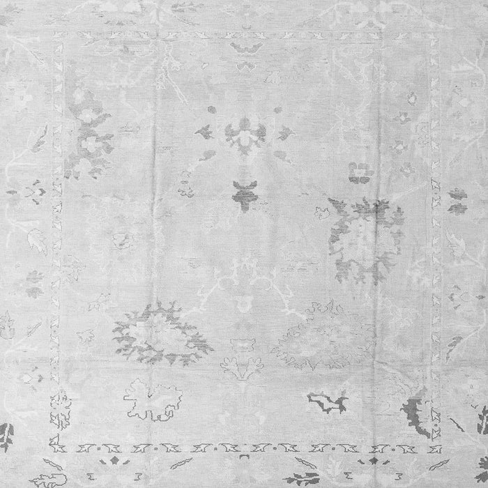 Square Machine Washable Oriental Gray Traditional Rug, wshabs4336gry