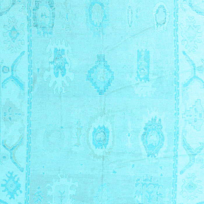 Machine Washable Oriental Light Blue Traditional Rug, wshabs4337lblu