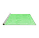 Sideview of Machine Washable Oriental Emerald Green Traditional Area Rugs, wshabs4337emgrn