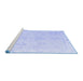 Sideview of Machine Washable Oriental Blue Traditional Rug, wshabs4337blu