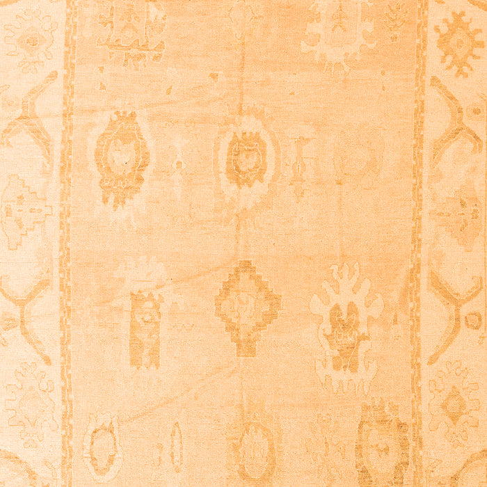Machine Washable Oriental Orange Traditional Area Rugs, wshabs4337org