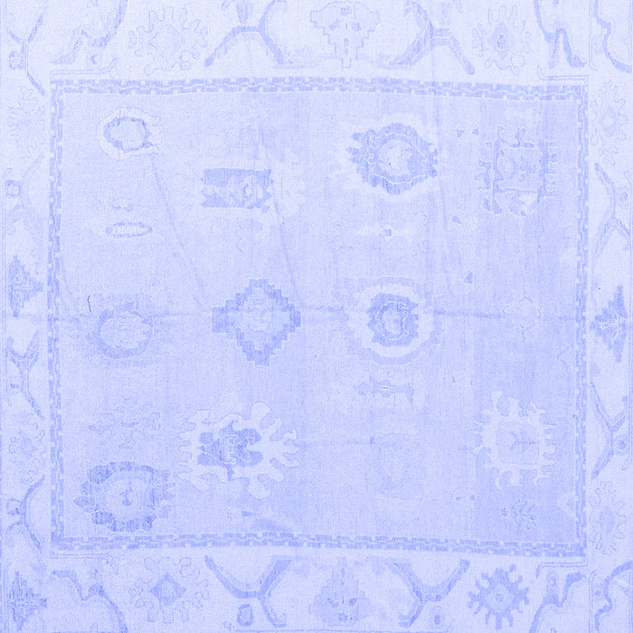 Square Oriental Blue Traditional Rug, abs4337blu