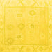 Square Oriental Yellow Traditional Rug, abs4337yw