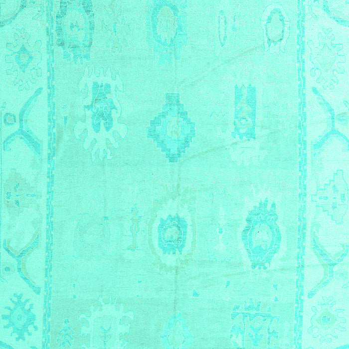 Machine Washable Oriental Turquoise Traditional Area Rugs, wshabs4337turq
