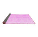 Sideview of Oriental Pink Traditional Rug, abs4337pnk