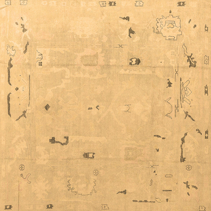 Square Oriental Brown Traditional Rug, abs4338brn