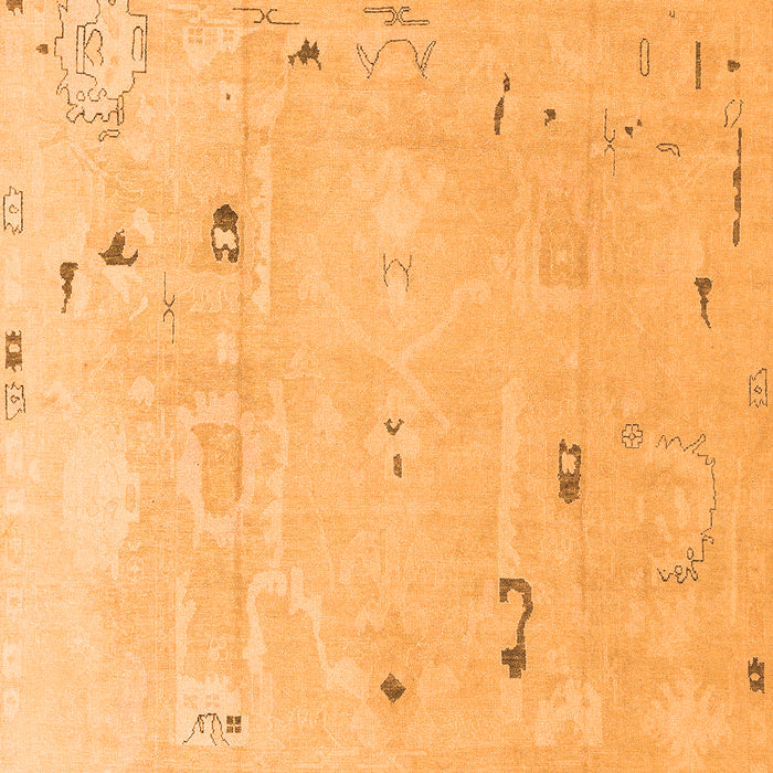 Machine Washable Oriental Orange Traditional Area Rugs, wshabs4338org