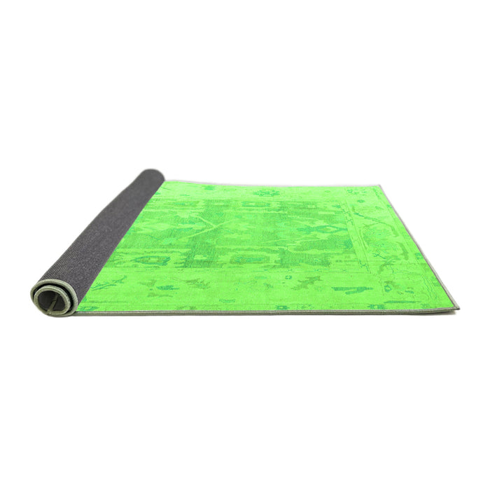 Sideview of Abstract Green Modern Rug, abs4339grn