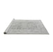 Sideview of Machine Washable Abstract Gray Modern Rug, wshabs4339gry