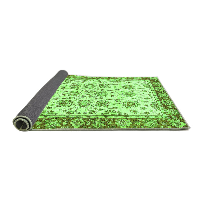 Sideview of Abstract Green Modern Rug, abs433grn