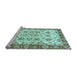 Sideview of Machine Washable Abstract Light Blue Modern Rug, wshabs433lblu