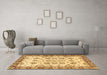 Machine Washable Abstract Brown Modern Rug in a Living Room,, wshabs433brn