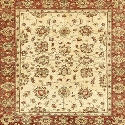 Square Abstract Red Modern Rug, abs433