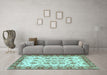 Machine Washable Abstract Light Blue Modern Rug in a Living Room, wshabs433lblu