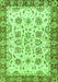 Machine Washable Abstract Green Modern Area Rugs, wshabs433grn