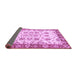 Sideview of Abstract Purple Modern Rug, abs433pur